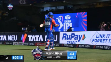 M13: DC vs CSK – Prithvi Shaw Wicket