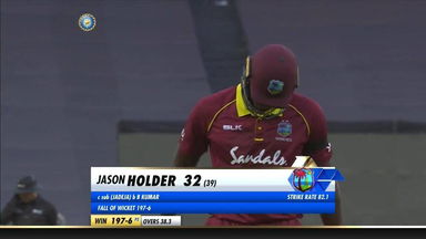 IND vs WI 2018, 3rd ODI: Jason Holder Wicket