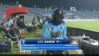 IND vs ENG 2021, 3RD ODI : Adil Rashid Wicket