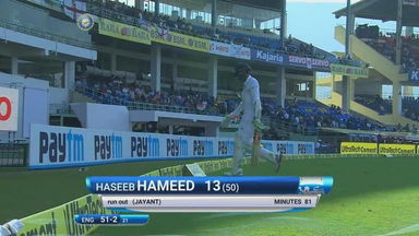IND vs ENG 2016 - 2nd Test, day 2 : Haseeb Hameed Wicket