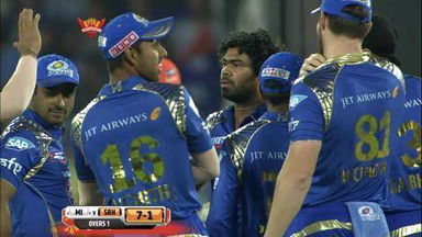 M56: SRH vs MI – Shikhar Dhawan Wicket