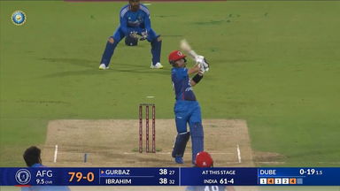 IND vs AFG 2024, 3RD T20I: Rahmanullah Gurbaz Six