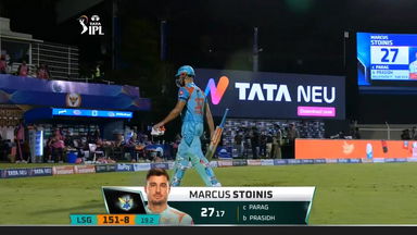 M63: LSG vs RR – Marcus Stoinis Wicket