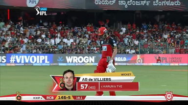 M08: RCB vs KXIP – AB de Villiers Wicket
