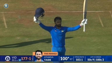 Vijay Hazare Trophy 2025-26 Final, Vidarbha vs Saurashtra: Atharva Taide's solid century on the big stage drives Vidarbha