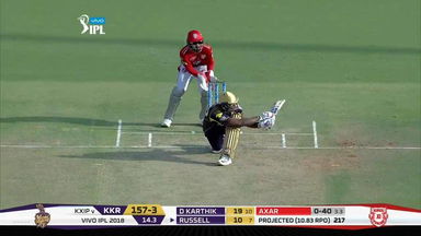 M44: KXIP vs KKR –  Andre Russell Six