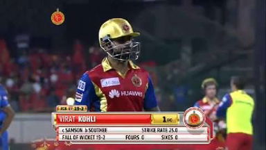 M29: RCB vs RR – Virat Kohli Wicket
