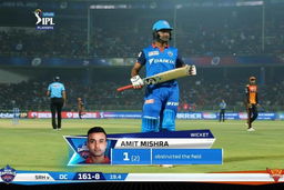 Eliminator: DC vs SRH – Amit Mishra Wicket