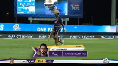 M32: MI vs KKR – Nitish Rana Wicket