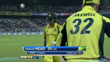IND vs AUS 2017, 2nd ODI: Travis Head Wicket