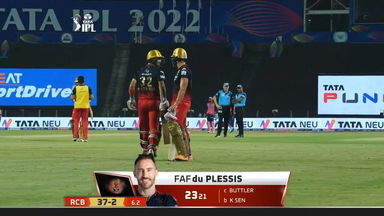 M39: RCB vs RR – Faf Du Plessis Wicket