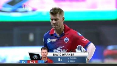 M69: MI vs DC – David Warner Wicket