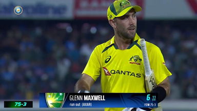 IND vs AUS 2022, 3RD T20I: Glenn Maxwell Wicket