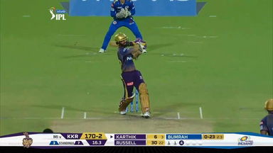 M47: KKR vs MI – Dinesh Karthik Six