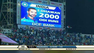 3RD ODI: IND vs SL – Shikhar Dhawan Six