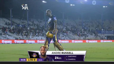 M19: KKR vs DC – Andre Russell Wicket