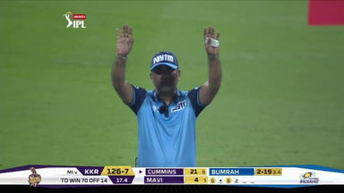 M05: KKR vs MI – Pat Cummins Six