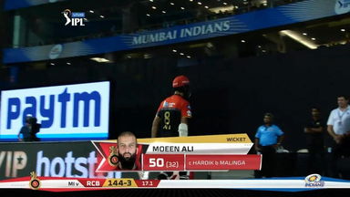 M31: MI vs RCB – Moeen Ali Wicket