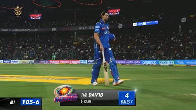 M05: RCB vs MI – Tim David Wicket