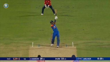 IND vs ENG 2025, 4th T20I: Hardik Pandya Six