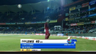 IND vs WI 2019, 2nd T20I: Evin Lewis Wicket