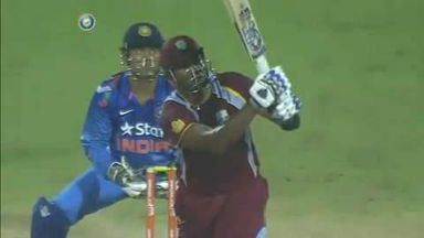 2ND ODI: IND vs WI – Kieron Pollard Six