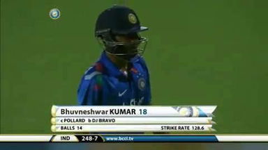 2ND ODI: IND vs WI – Bhuvneshwar Kumar Wicket