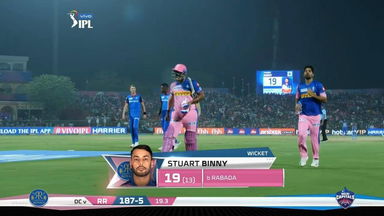 M40: RR vs DC – Stuart Binny Wicket