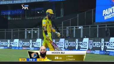 M12: CSK vs RR   – Moeen Ali Wicket