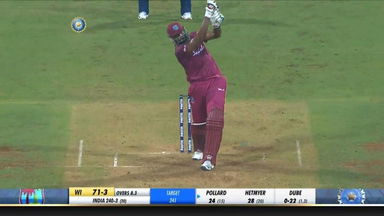 IND vs WI 2019, 3rd T20I: Kieron Pollard Six