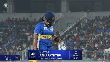IND-W vs SL-W 2025, 5th T20I: Chamari Athapaththu Wicket