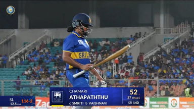 IND-W vs SL-W 2025, 4th T20I: Chamari Athapaththu Wicket