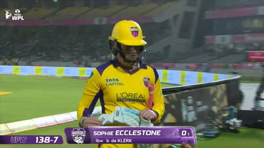 Wicket: Match 18, UP Warriorz vs Royal Challengers Bengaluru, WPL 2026: Sophie Ecclestone Wicket