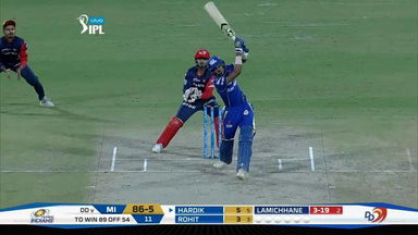 M55: DD vs MI – Hardik Pandya Six