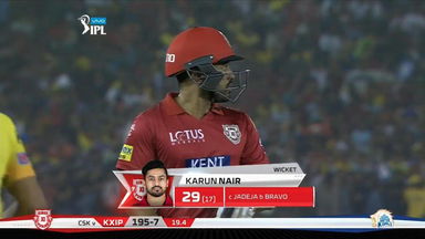 M12: KXIP vs CSK – Karun Nair Wicket