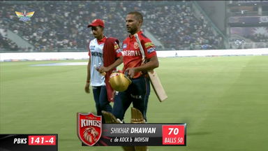 M11: LSG vs PBKS – Shikhar Dhawan Wicket