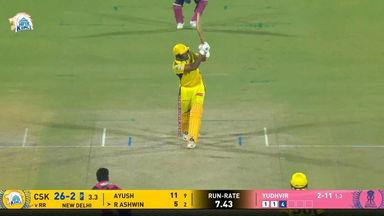 IPL 2025 M62: CSK vs RR - Ravichandaran Ashwin Six