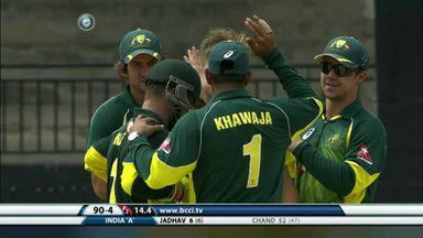 Ind 'A' vs Aus 'A' - 2nd ODI : Fall of wickets