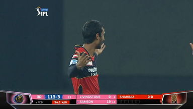 Shahbaz Ahmed's double-wicket over