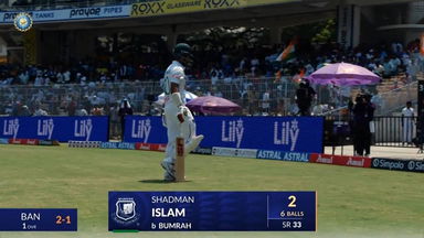 IND vs BAN 2024, 1ST Test: Shadman Islam Wicket