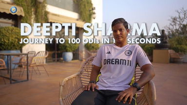 Journey to 100 ODIs in 100 seconds ft. Deepti Sharma