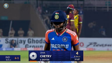 IND-W vs WI-W 2024, 2nd T20I: Uma Chetry Wicket