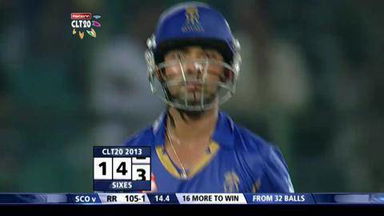M15: RR vs SCO –  Ajinkya Rahane Six