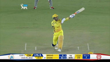M12: KXIP vs CSK – MS Dhoni Six