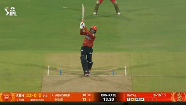 IPL 2025 M65: RCB vs SRH - Abhishek Sharma Six