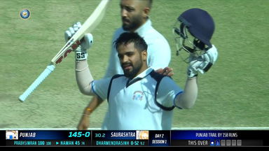 Ranji Trophy  2022/23 QF 2: Prabhsimran Singh shines with 126(158)