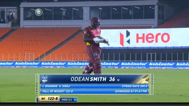 IND vs WI 2022, 3RD ODI: Odean Smith Wicket