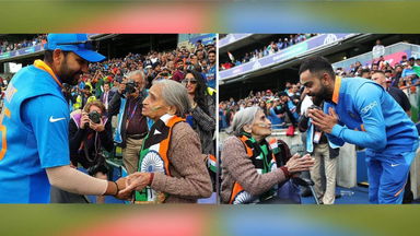 Mrs. Superfan meets Rohit & Virat