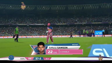 M43: KKR vs RR – Sanju Samson Wicket