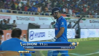 IND vs NZ 2016, 4th ODI: MS Dhoni  Wicket